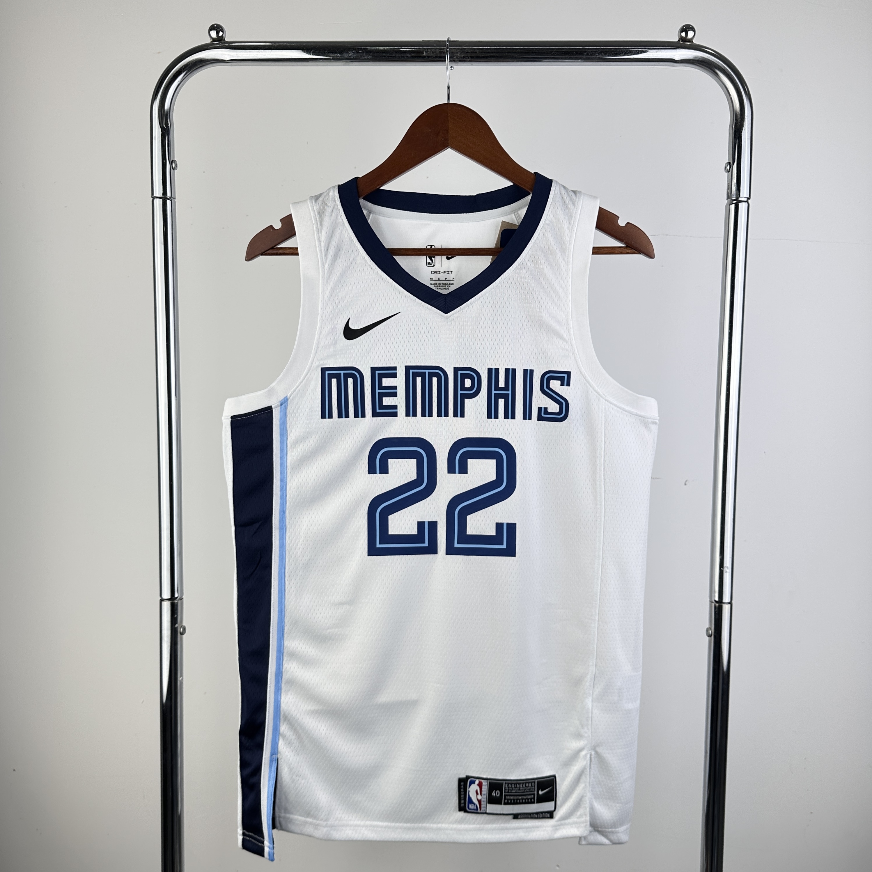 Men Memphis Grizzlies 22 Bane White Nike 2024 NBA Jersey